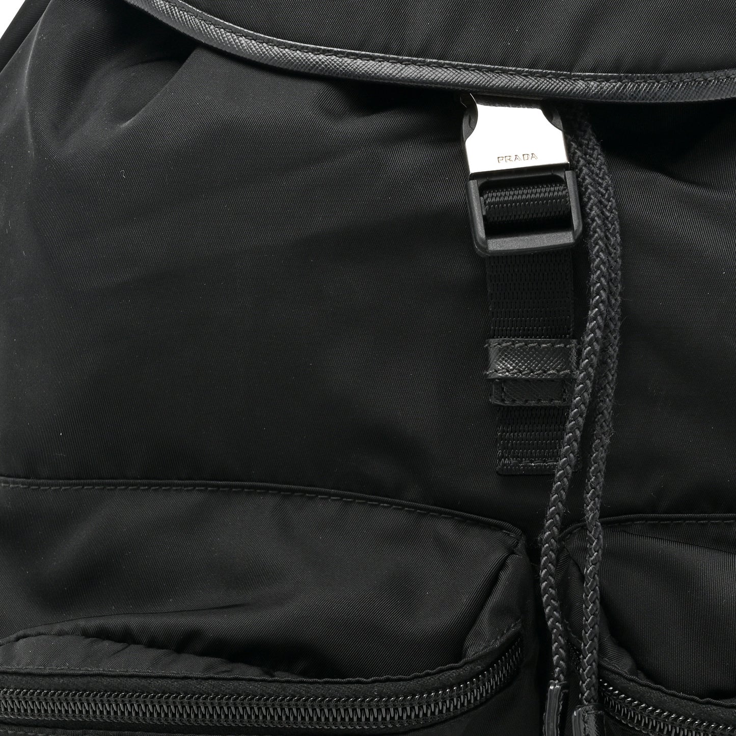 Tessuto Nylon Saffiano Vela Backpack Black