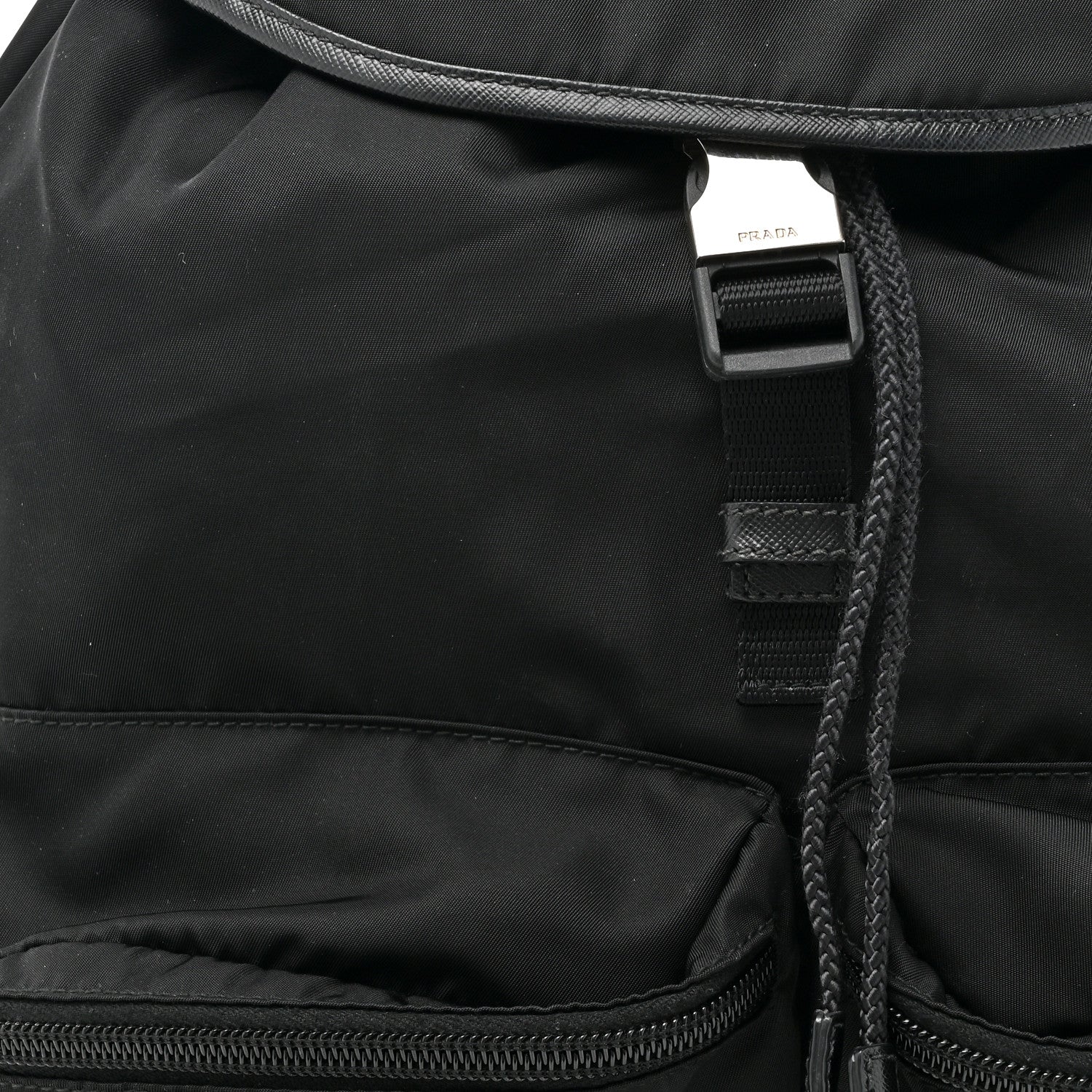 Prada Tessuto Nylon Saffiano Vela Backpack Black 9 of 12