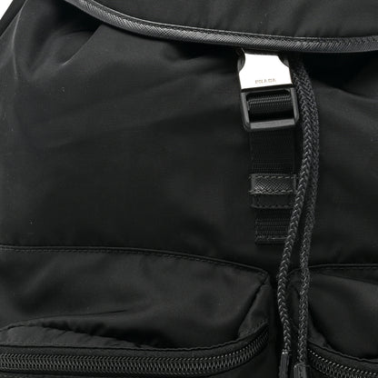 Prada Tessuto Nylon Saffiano Vela Backpack Black 9 of 12