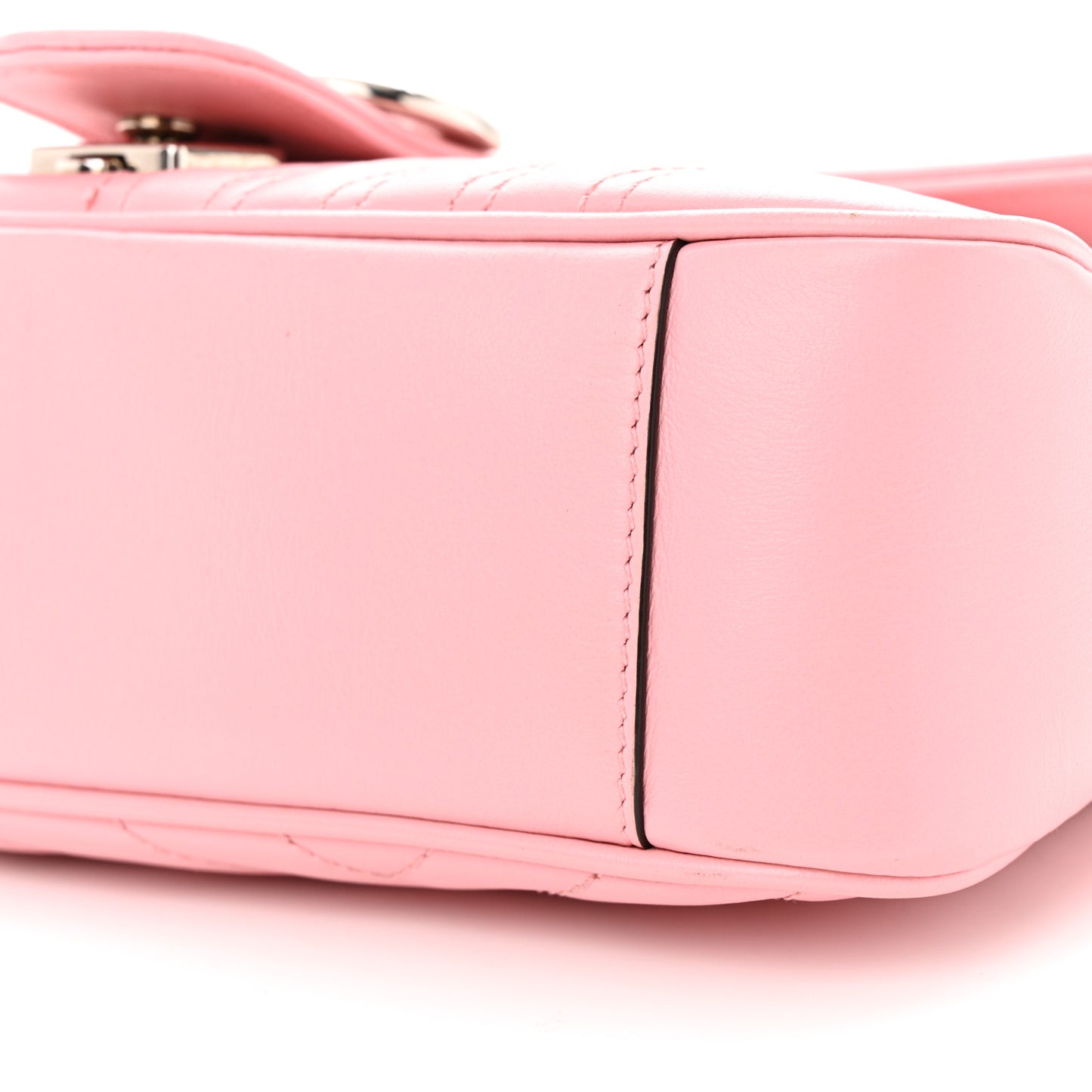 Calfskin Matelasse Small GG Marmont Shoulder Bag Wild Rose