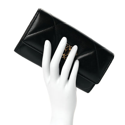 Chanel Lambskin Quilted Chanel 19 Flap Wallet Black 2 of 9