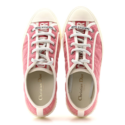 Christian Dior Canvas Walk 'N' Dior Low Top Sneakers 38.5 Taffy Pink 2 of 10