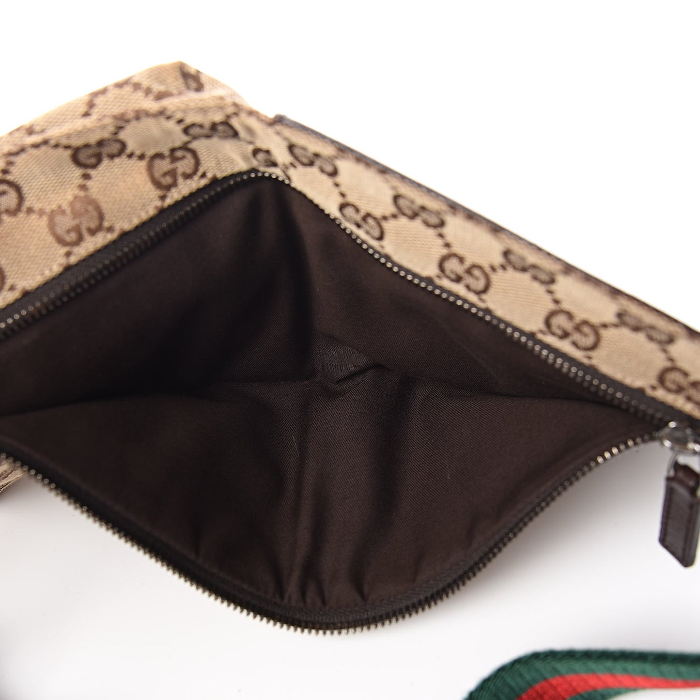 Monogram Web Belt Bag Dark Brown