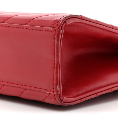 Saint Laurent Smooth Calfskin Matelasse Chevron Large Monogram Satchel Lipstick Red 8 of 20