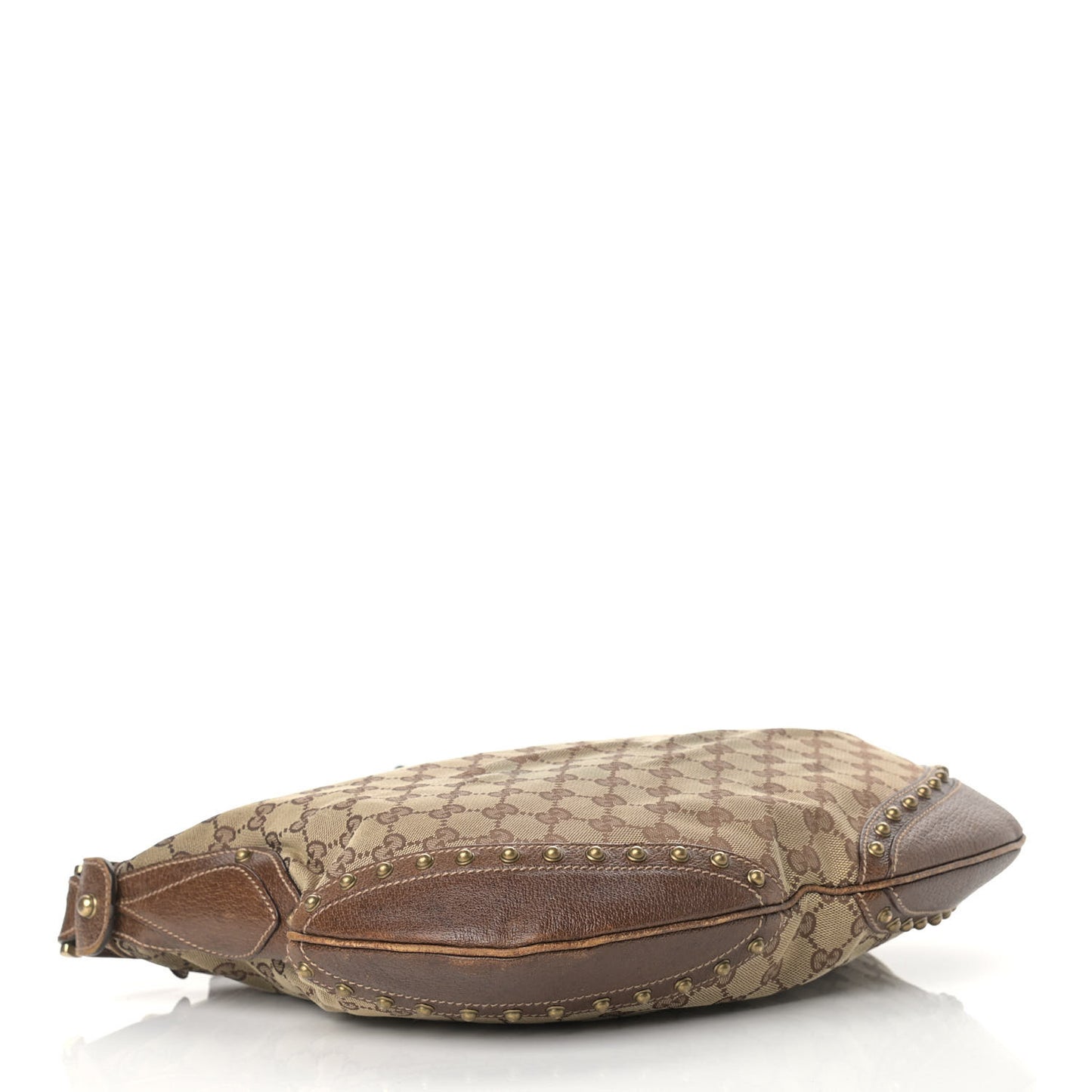 Monogram Web Studded Pelham Shoulder Bag Dark Brown