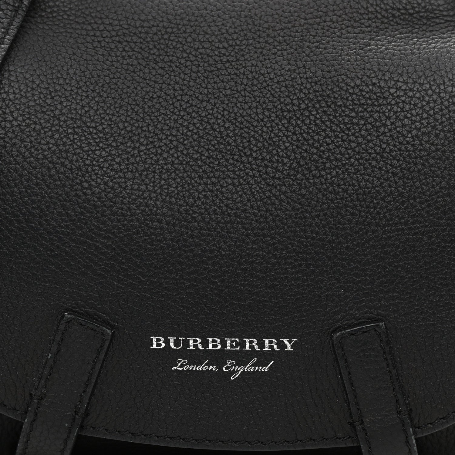 Burberry Soft Grain Calfskin Baby Bridle Saddle Bag Black 8 of 12