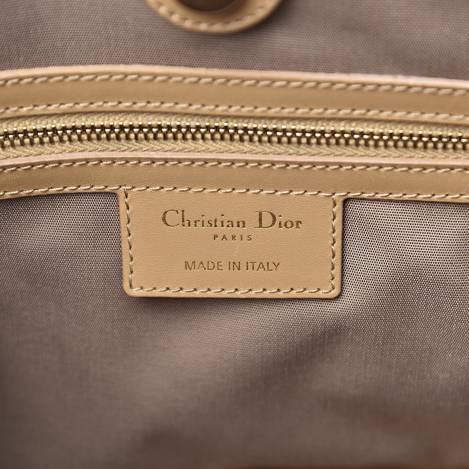 Christian Dior Coated Canvas Cannage Mini Panarea Tote Beige 6 of 11
