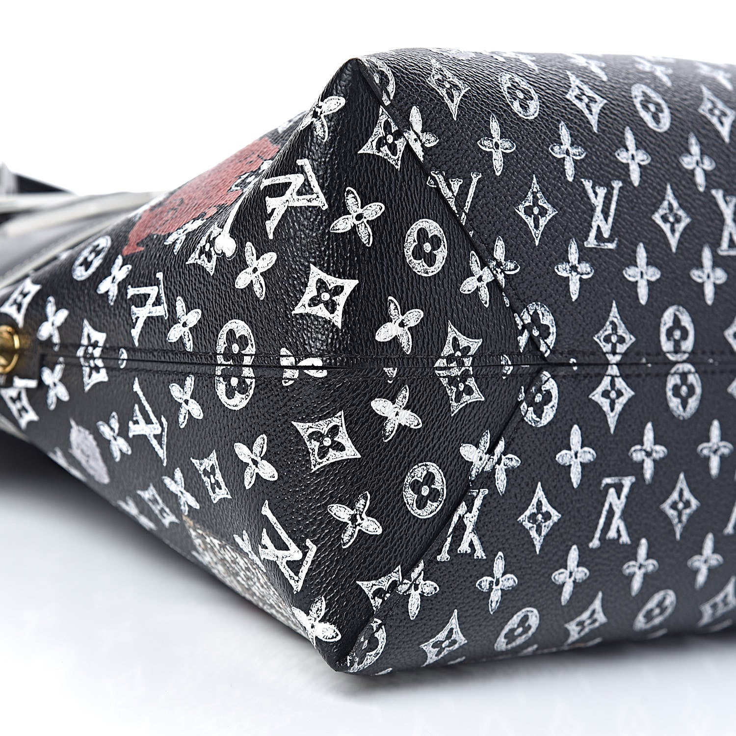 Louis Vuitton Calfskin Catogram Alma Souple MM Black 10 of 11