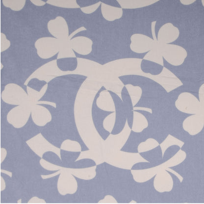 Chanel Cotton Clover Beach Towel Blue/White 1 of 5