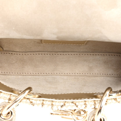 Christian Dior Lambskin Pearl Embroidered Micro Lady D-Joy Gold 5 of 10