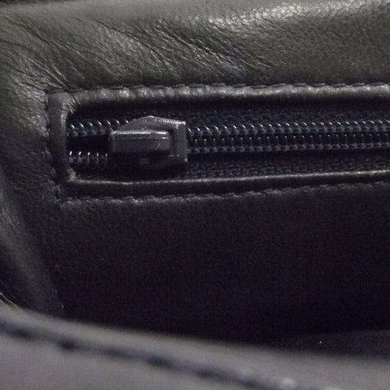 Lambskin Two-Sided Flap Navy