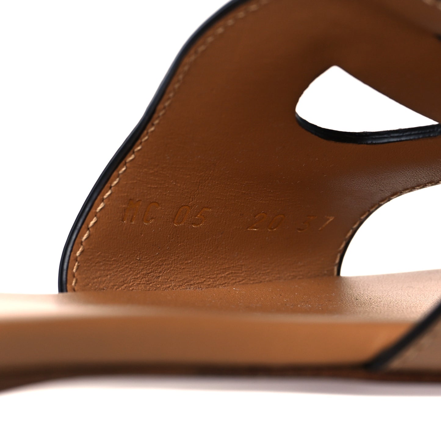 Calfskin D-Club Mule Sandal 37 Natural