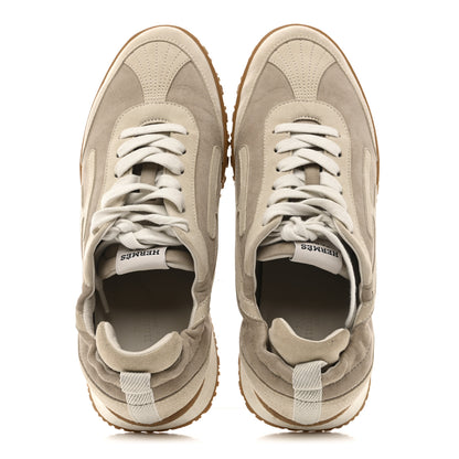 Hermes Suede Goatskin Jet Sneakers 37 Beige Esquisse Glaise 2 of 12