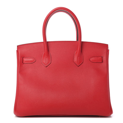 Hermes Epsom Birkin 30 Rouge Casaque 3 of 32