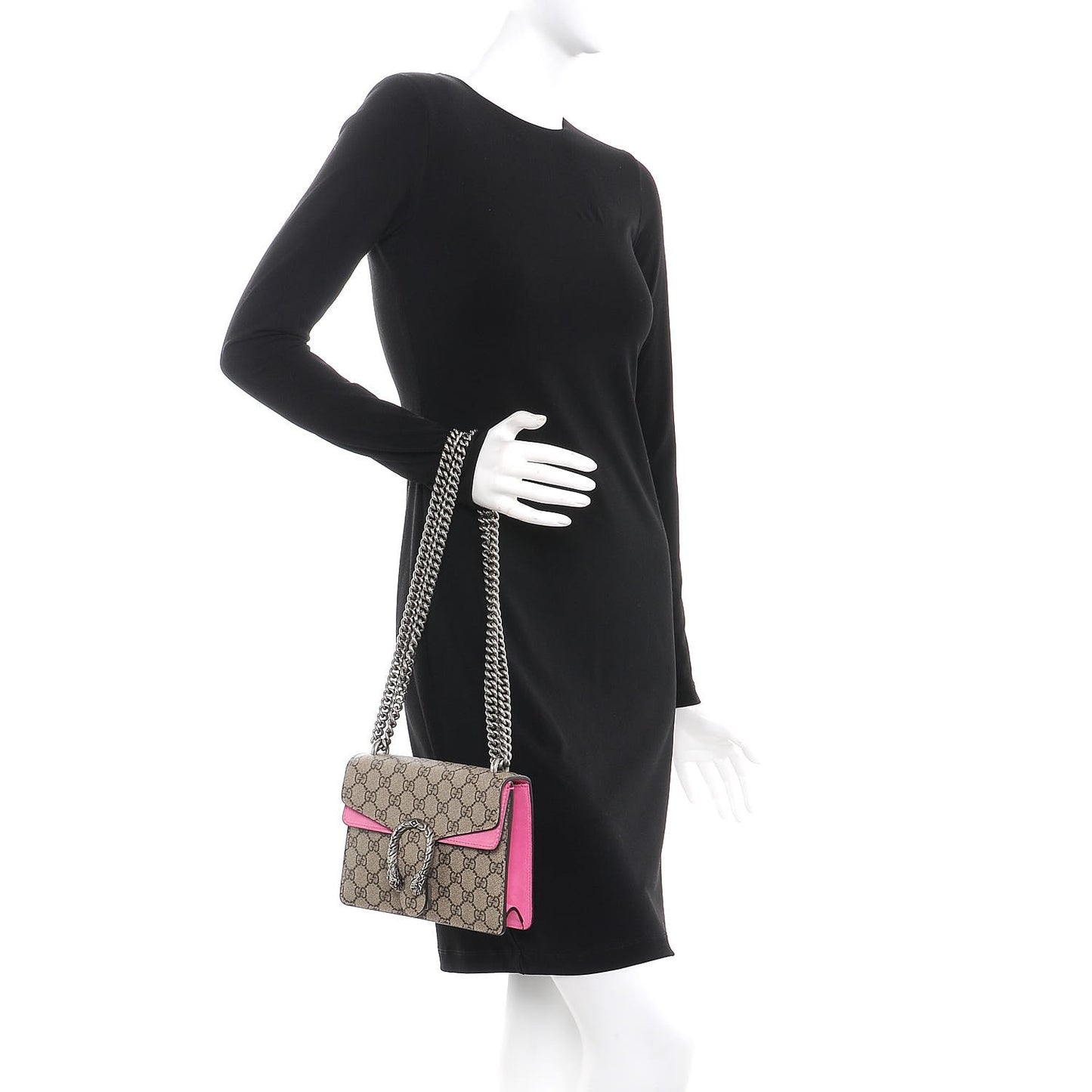 GG Supreme Monogram Mini Dionysus Shoulder Bag Pink