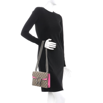 Gucci GG Supreme Monogram Mini Dionysus Shoulder Bag Pink 2 of 9