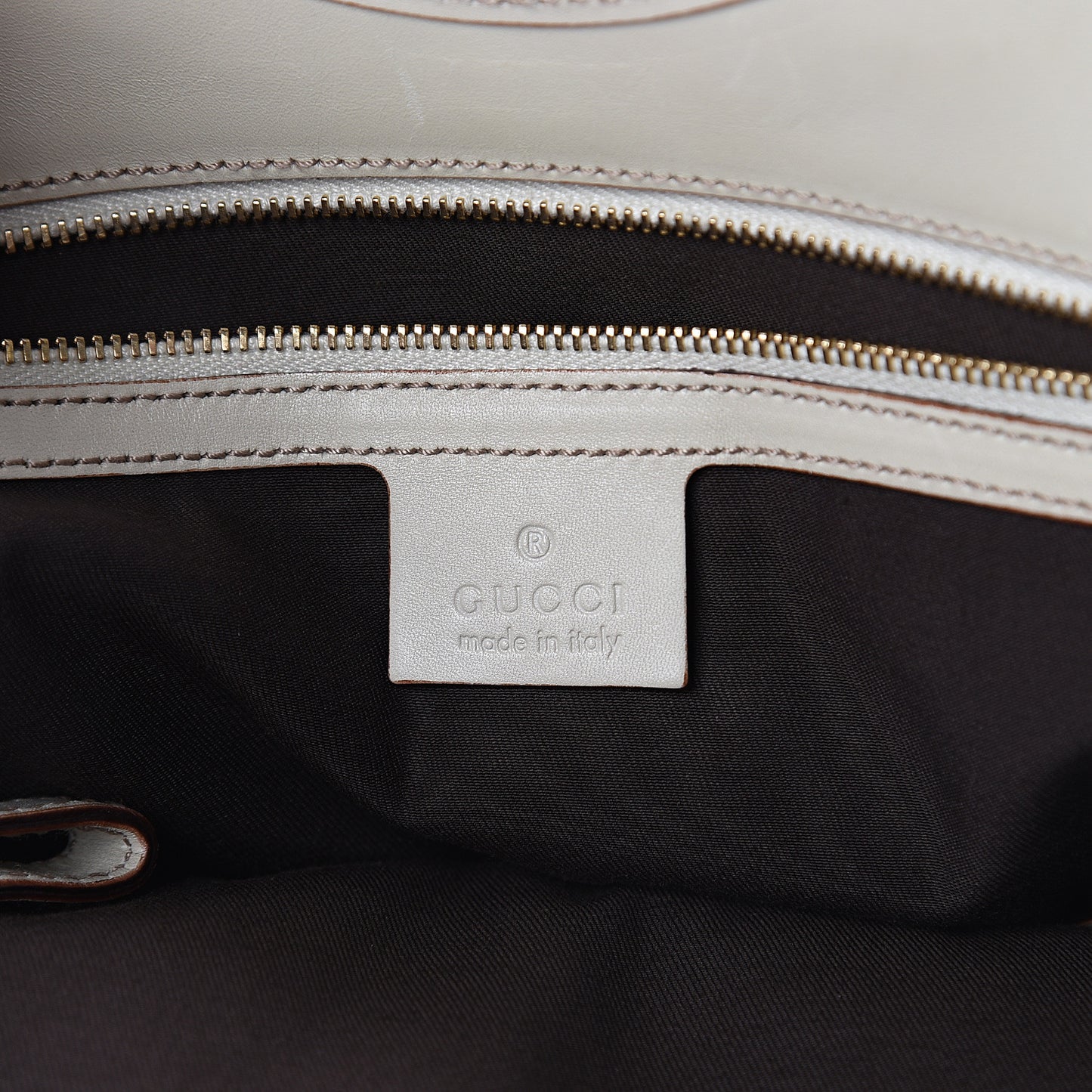 Calfskin Horsebit Embossed Large Glam Shoulder Bag White