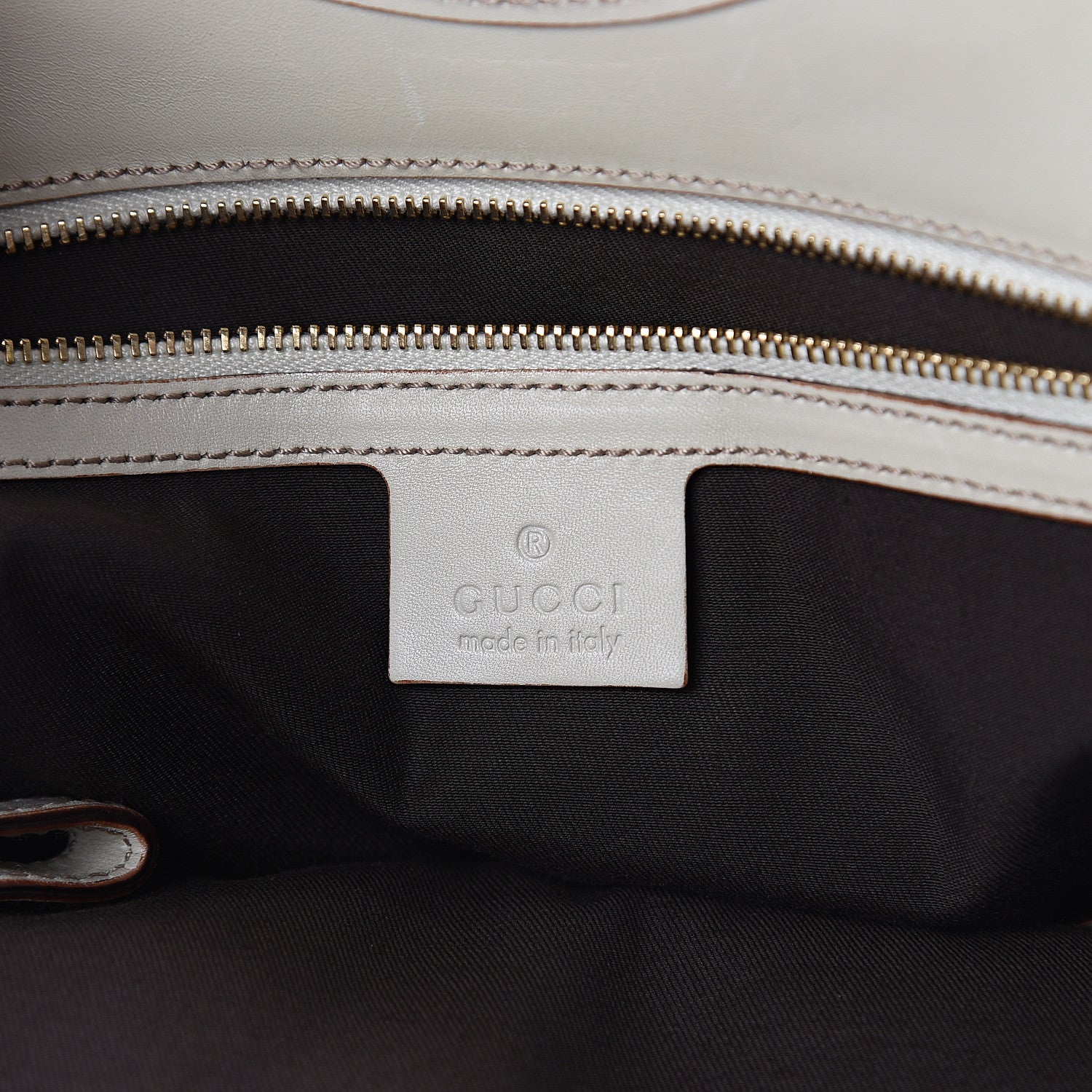 Gucci Calfskin Horsebit Embossed Large Glam Shoulder Bag White 5 of 8