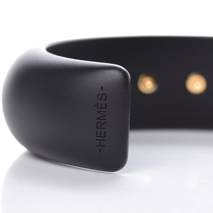 Hermes Pearwood Medor Fine Cuff S Bracelet Black 4 of 6