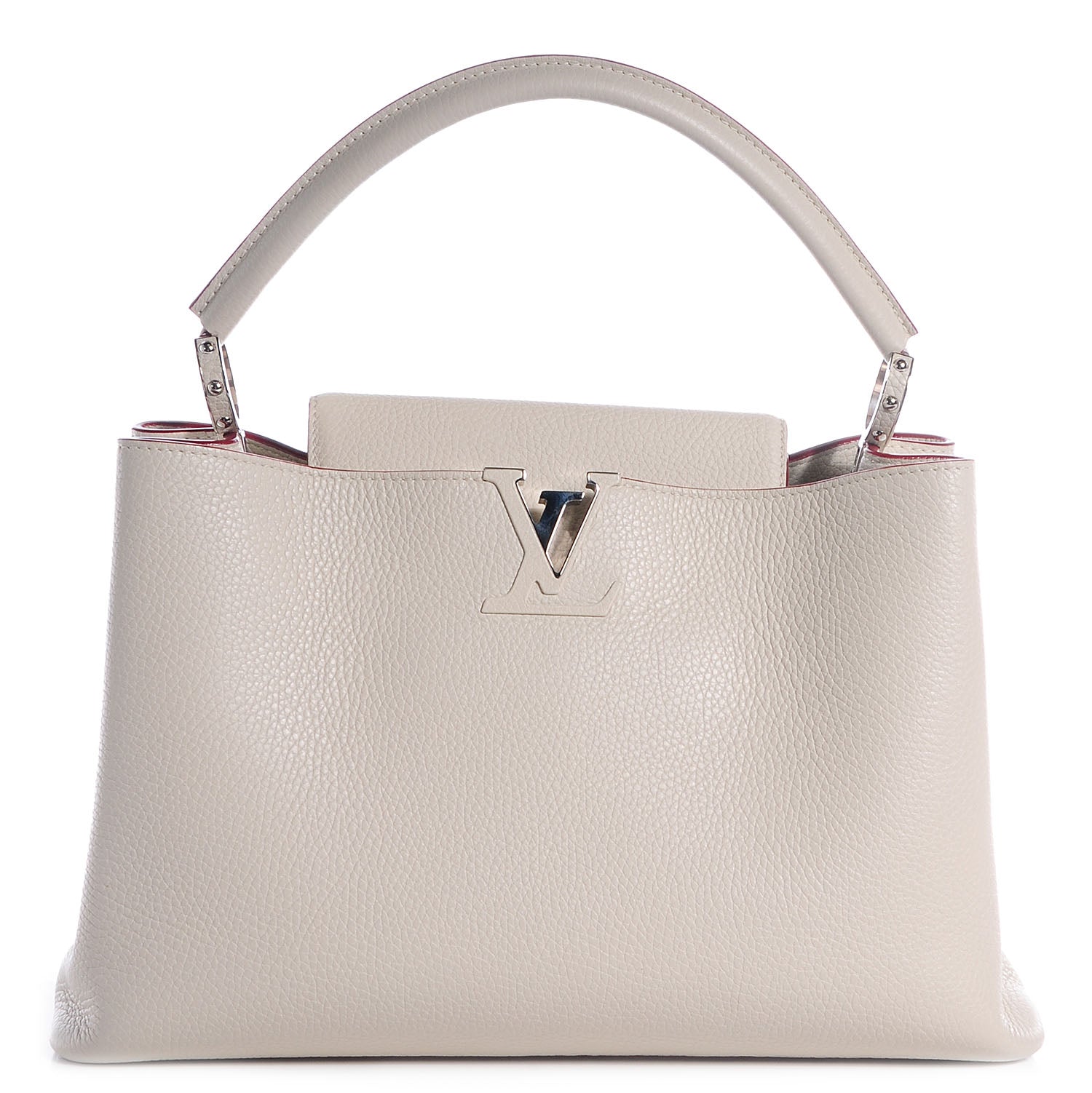 Louis Vuitton Taurillon Capucines MM Blanc Casse 1 of 8