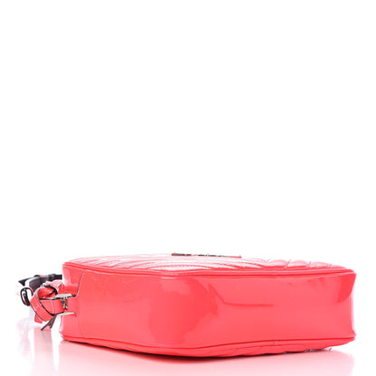 Saint Laurent Patent Calfskin Matelasse Monogram Lou Camera Bag Neon Pink 4 of 9