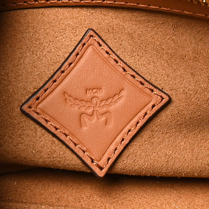 MCM Visetos Small Ella Boston Bag Cognac 6 of 9