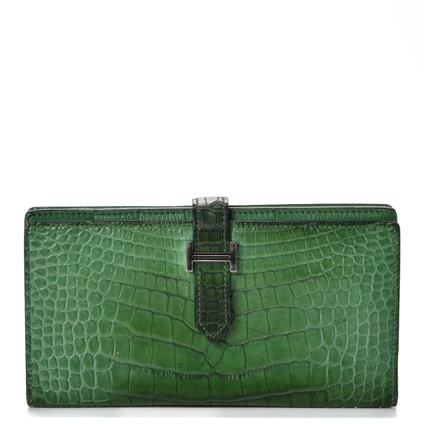 Matte Alligator Bearn H Wallet Cactus