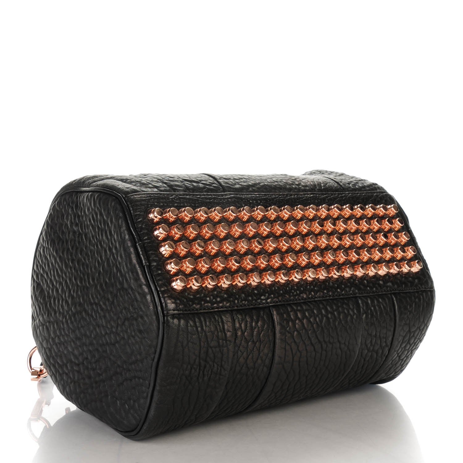 Alexander Wang Pebbled Lambskin Rocco Black Rose Gold Hardware 4 of 7