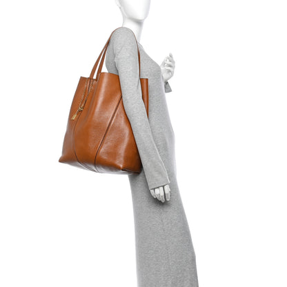 Chloe Grained Calfskin Medium Spin Tote Clay Brown 3 of 29