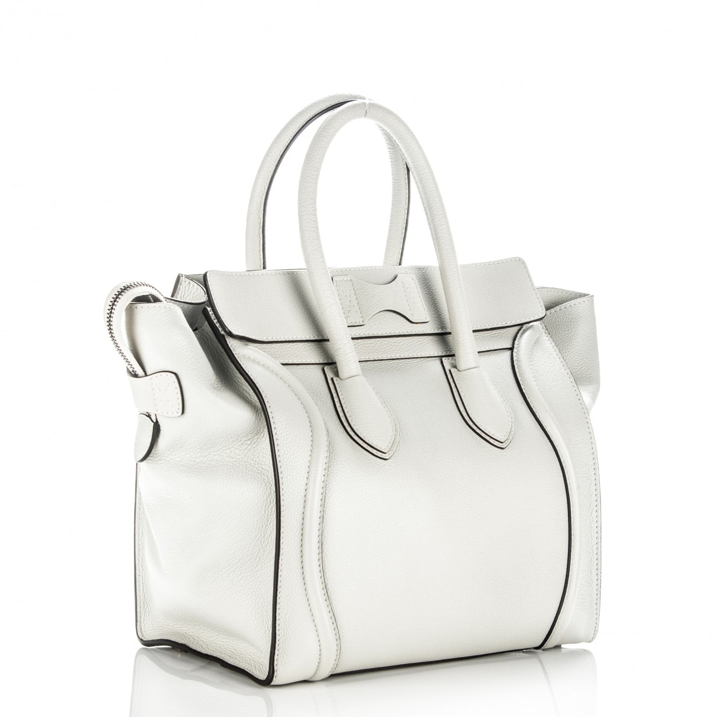 Drummed Calfskin Mini Luggage Lune