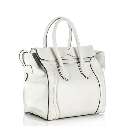 Celine Drummed Calfskin Mini Luggage Lune 3 of 7