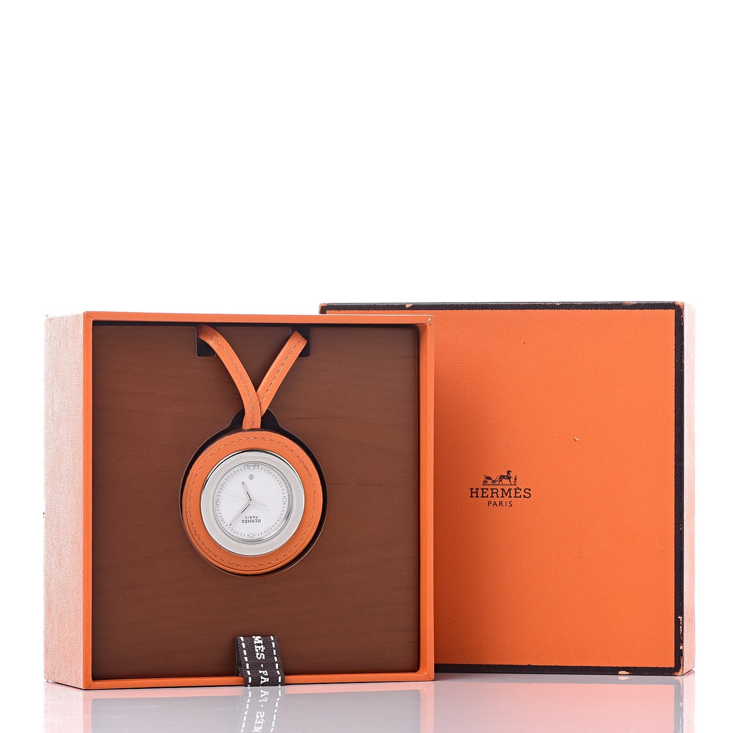 Stainless Steel Swift 34mm Harnais Pocket Quartz Watch Orange