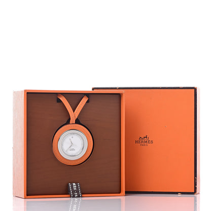 Hermes Stainless Steel Swift 34mm Harnais Pocket Quartz Watch Orange 4 of 4