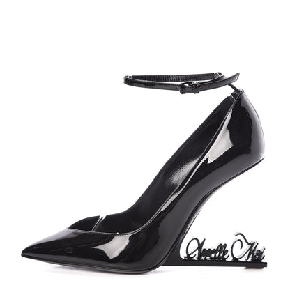 Saint Laurent Patent Opyum Appelle Moi Ankle Strap Pump 36 Black 1 of 12