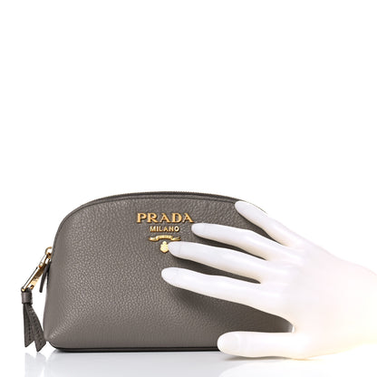 Prada Vitello Daino Cosmetic Pouch Argilla 2 of 8