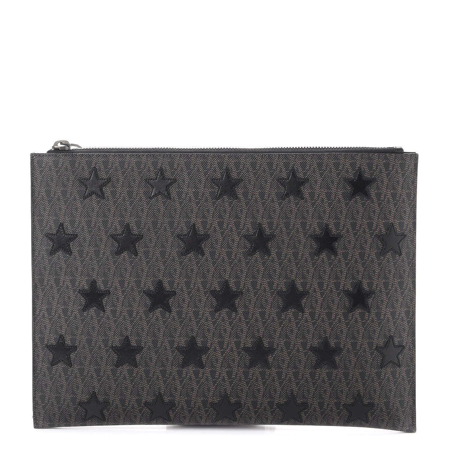 Saint Laurent Nappa Toile Classic Monogram Star Rider iPad Pouch Nero Black Lino 1 of 8