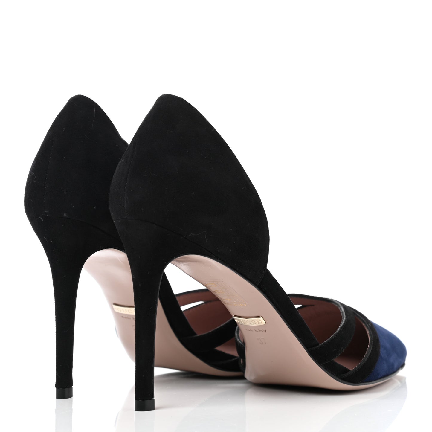 Suede Pumps 37 Black Blue