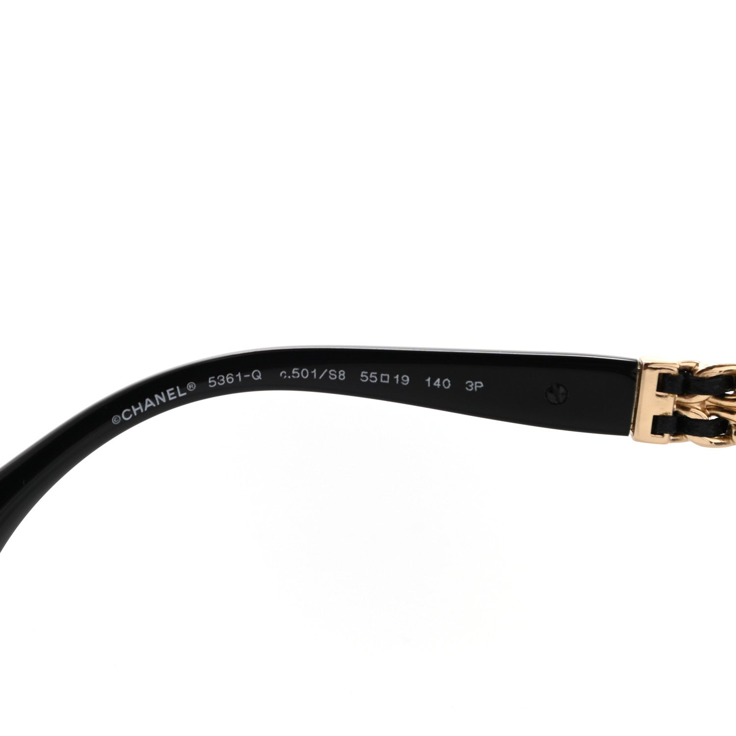 Chanel Lambskin Chain Polarized Sunglasses 5361-Q Black 5 of 7