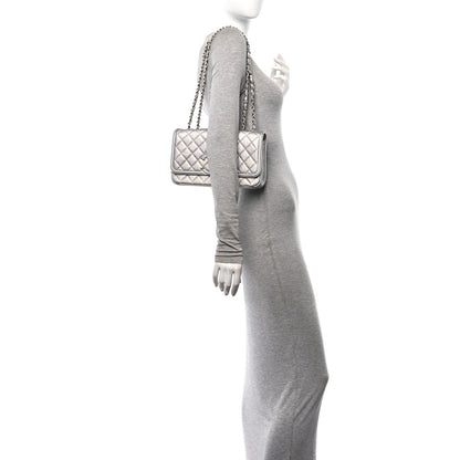 Chanel Metallic Caviar Quilted Medium CC Filigree Flap Silver 2 of 11