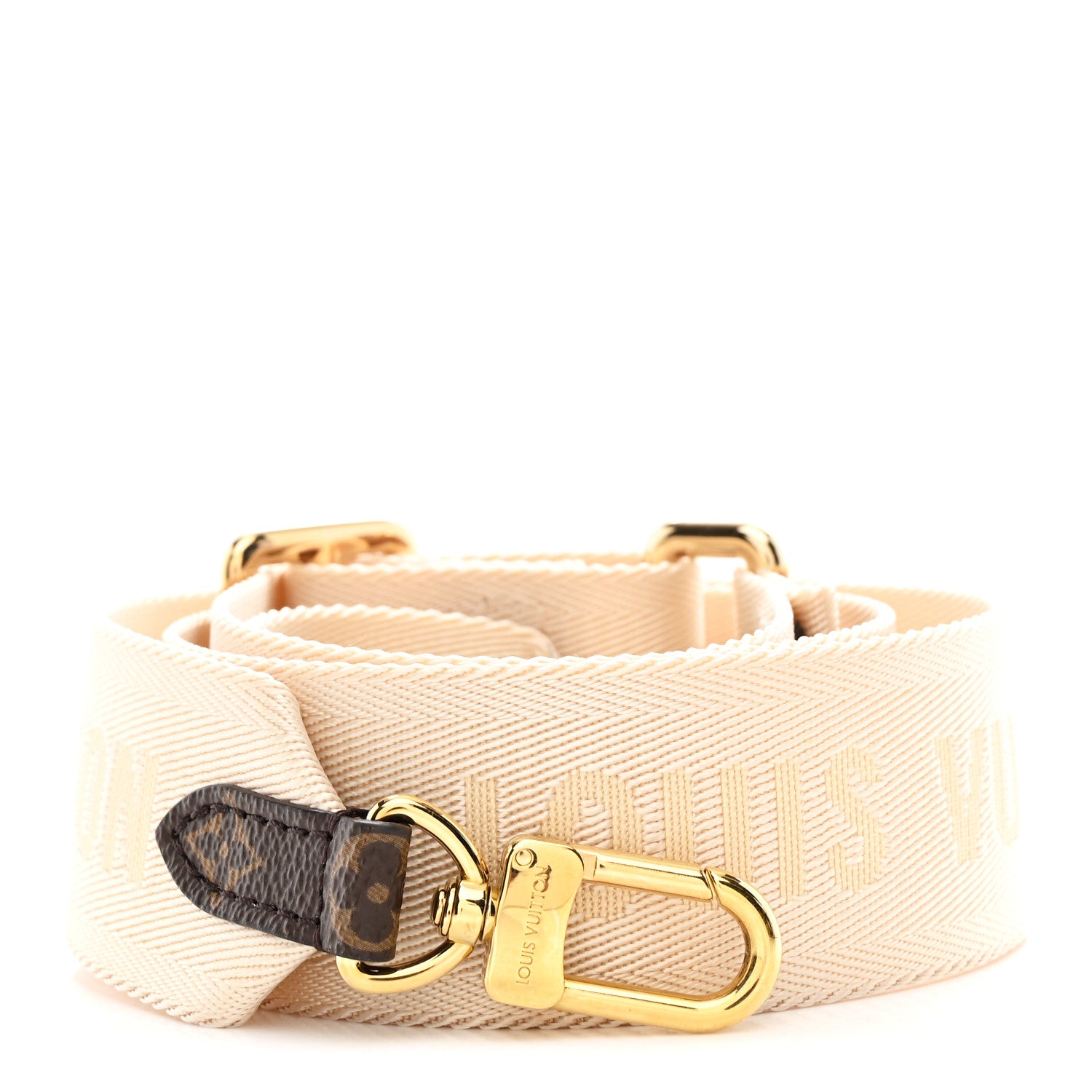 Louis Vuitton Jacquard Monogram Adjustable Shoulder Strap New Creme 1 of 3