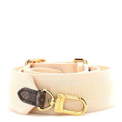 Louis Vuitton Jacquard Monogram Adjustable Shoulder Strap New Creme 1 of 3