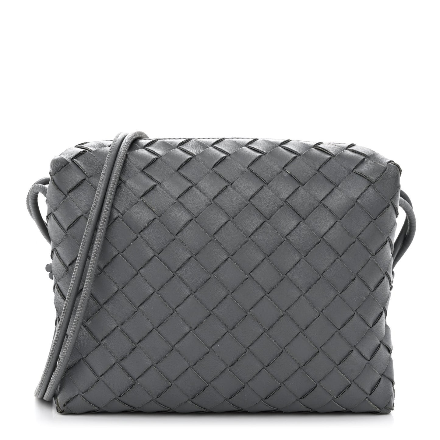 Nappa Intrecciato Small Loop Camera Bag Thunder