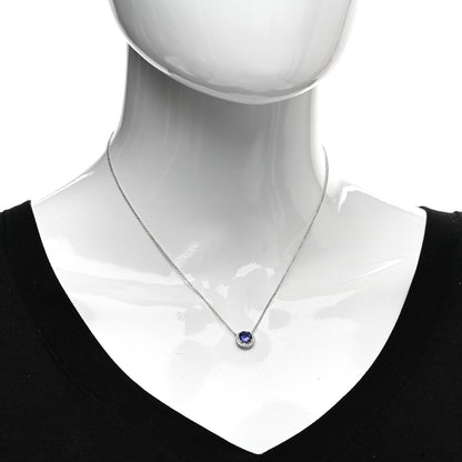 Tiffany Platinum Diamond Tanzanite Soleste Pendant Necklace 2 of 5