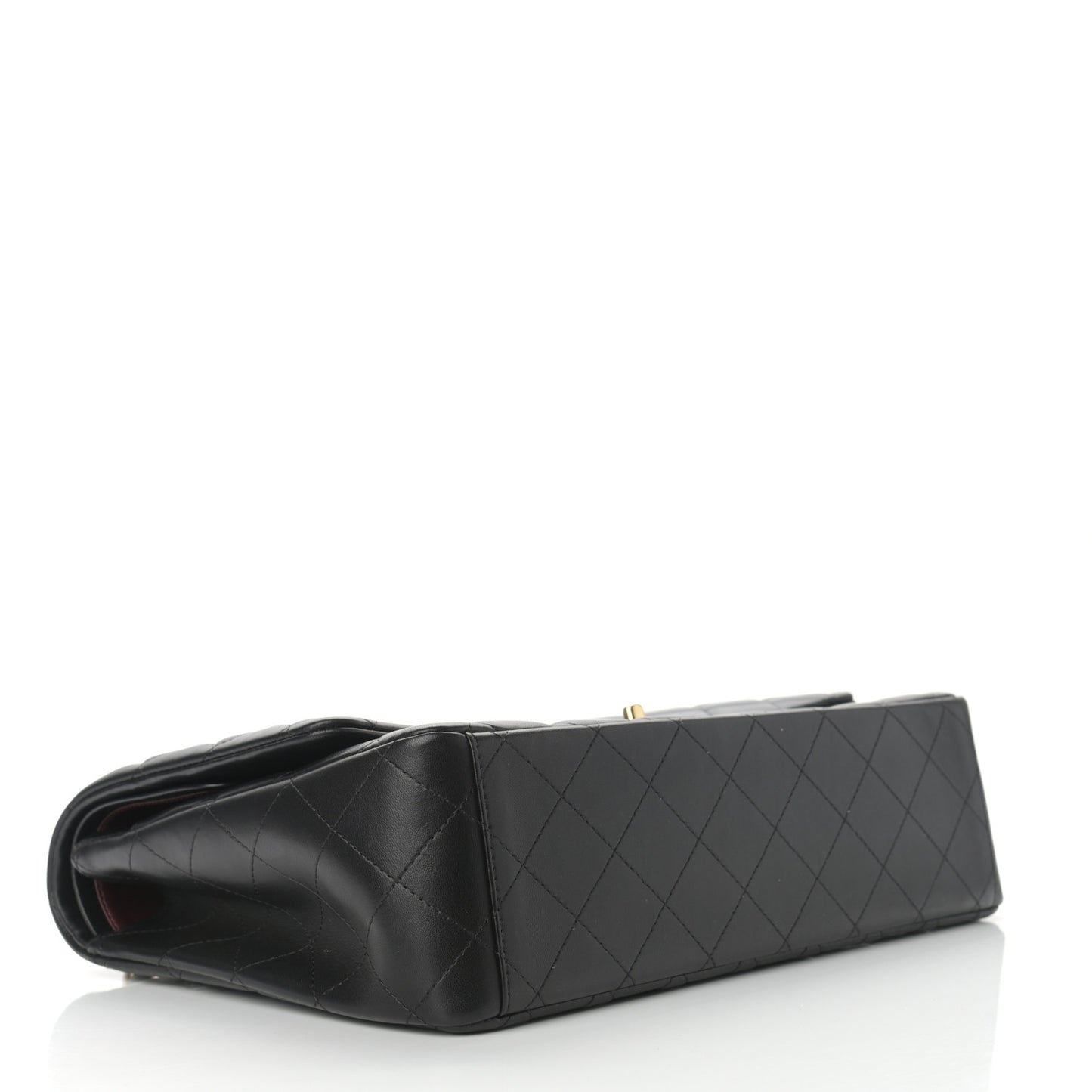 Lambskin Quilted Maxi Double Flap Black