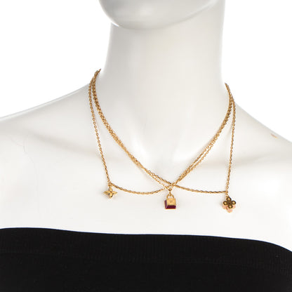 Louis Vuitton Sweet Charms Tiered Necklace Gold 2 of 3