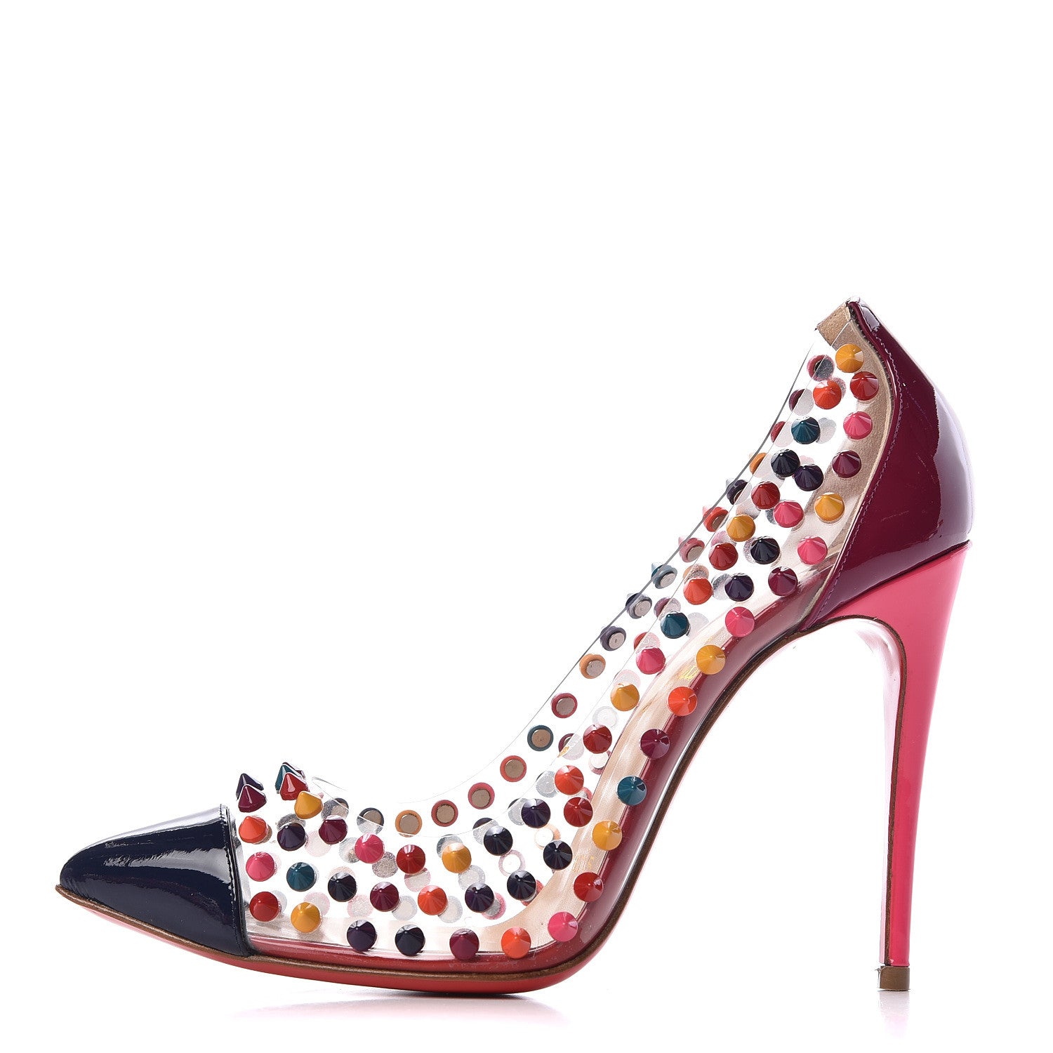 Christian Louboutin Patent PVC Spike Me 100 Pumps 35.5 Multicolor 1 of 7