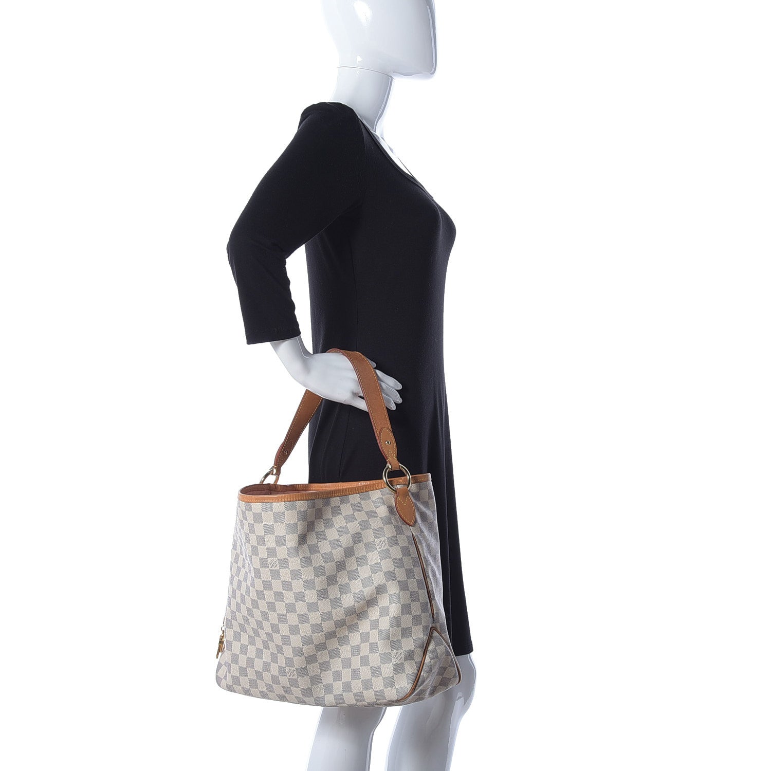 Louis Vuitton Damier Azur Delightful MM Rose Ballerine 2 of 24