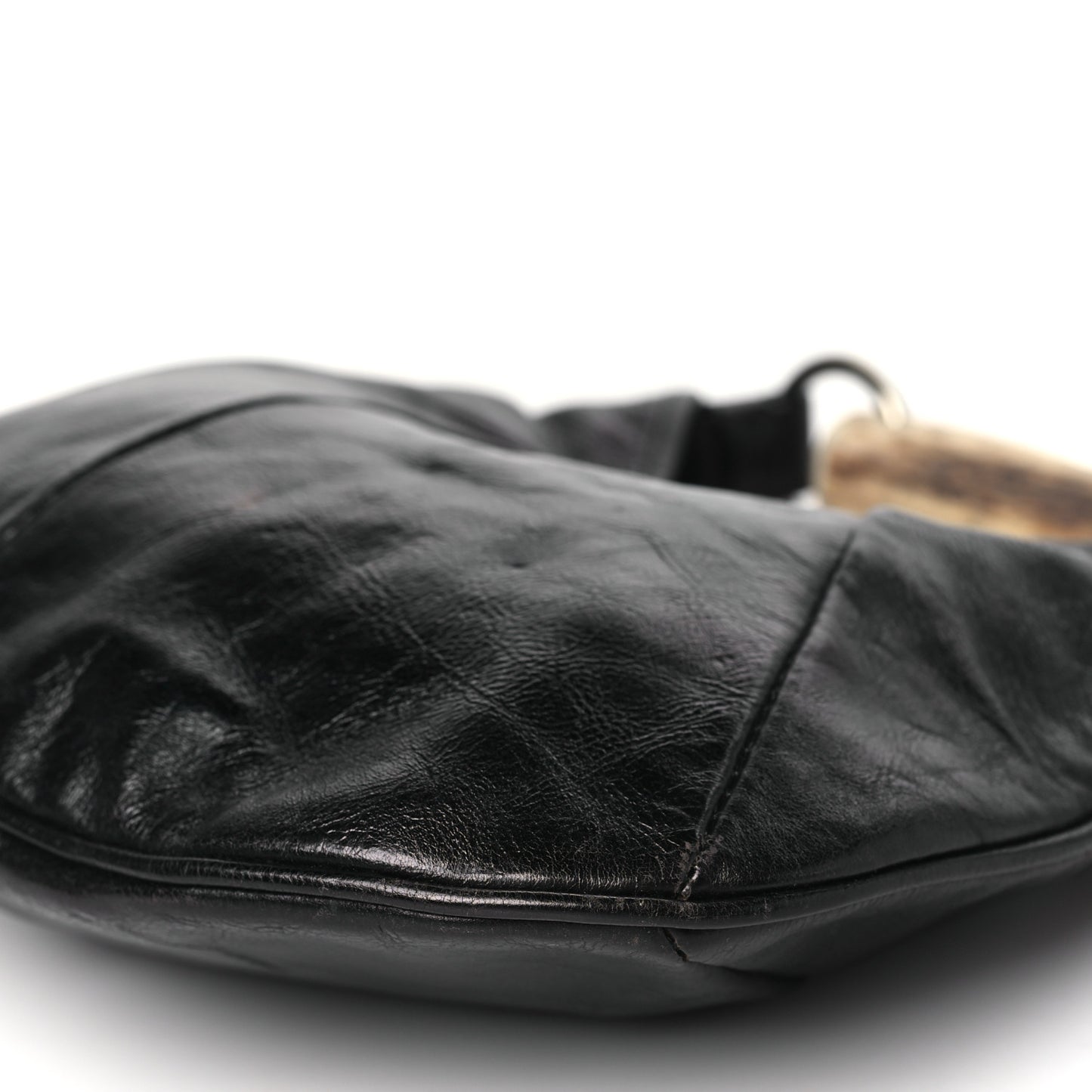 Buffalo Horn Small Mombasa Hobo Dark Brown