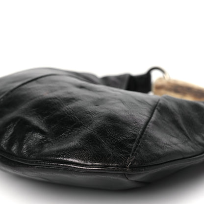 Saint Laurent Buffalo Horn Small Mombasa Hobo Dark Brown 10 of 10