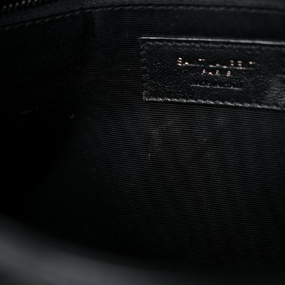 Saint Laurent Crinkled Calfskin Matelasse Monogram Medium Niki Chain Satchel Black 10 of 13